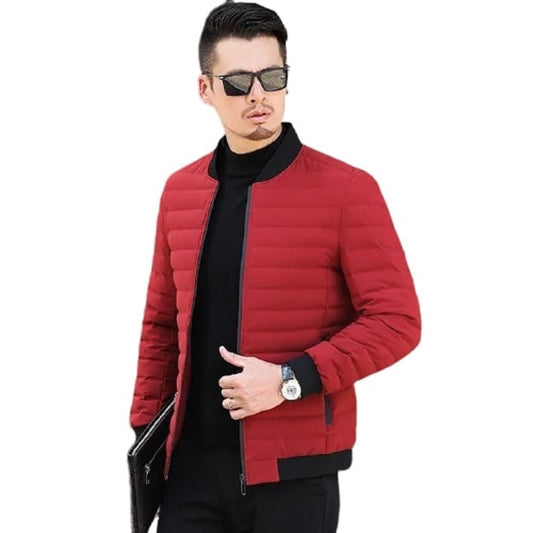 YOONIKK Men's Polyester Solid Winter Bomber Jacket