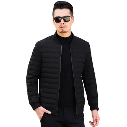 YOONIKK Men's Polyester Solid Winter Bomber Jacket