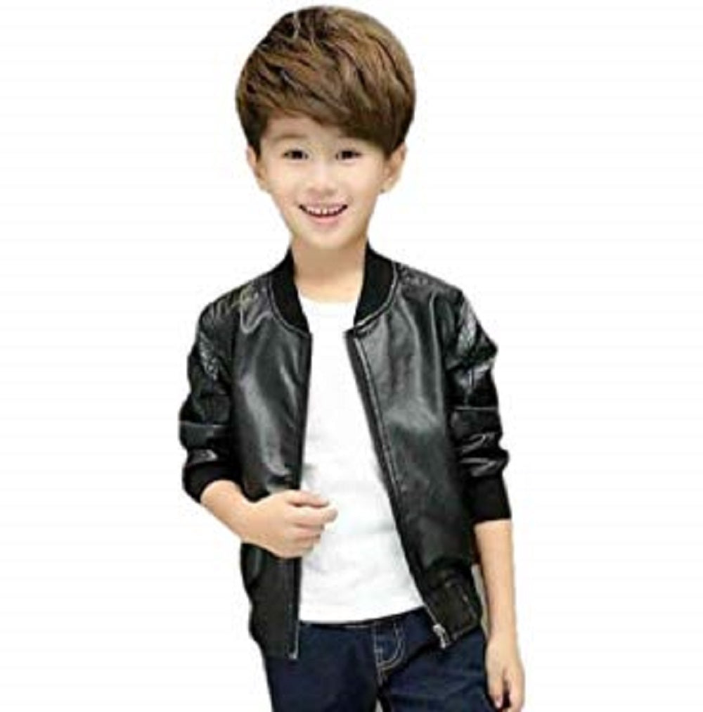 YOONIKK kid's PU Leather Jacket