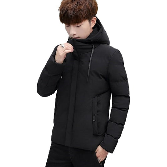 YOONIKK Men's Standard Length Polycotton Hooded Bomber Jacket/winter wear