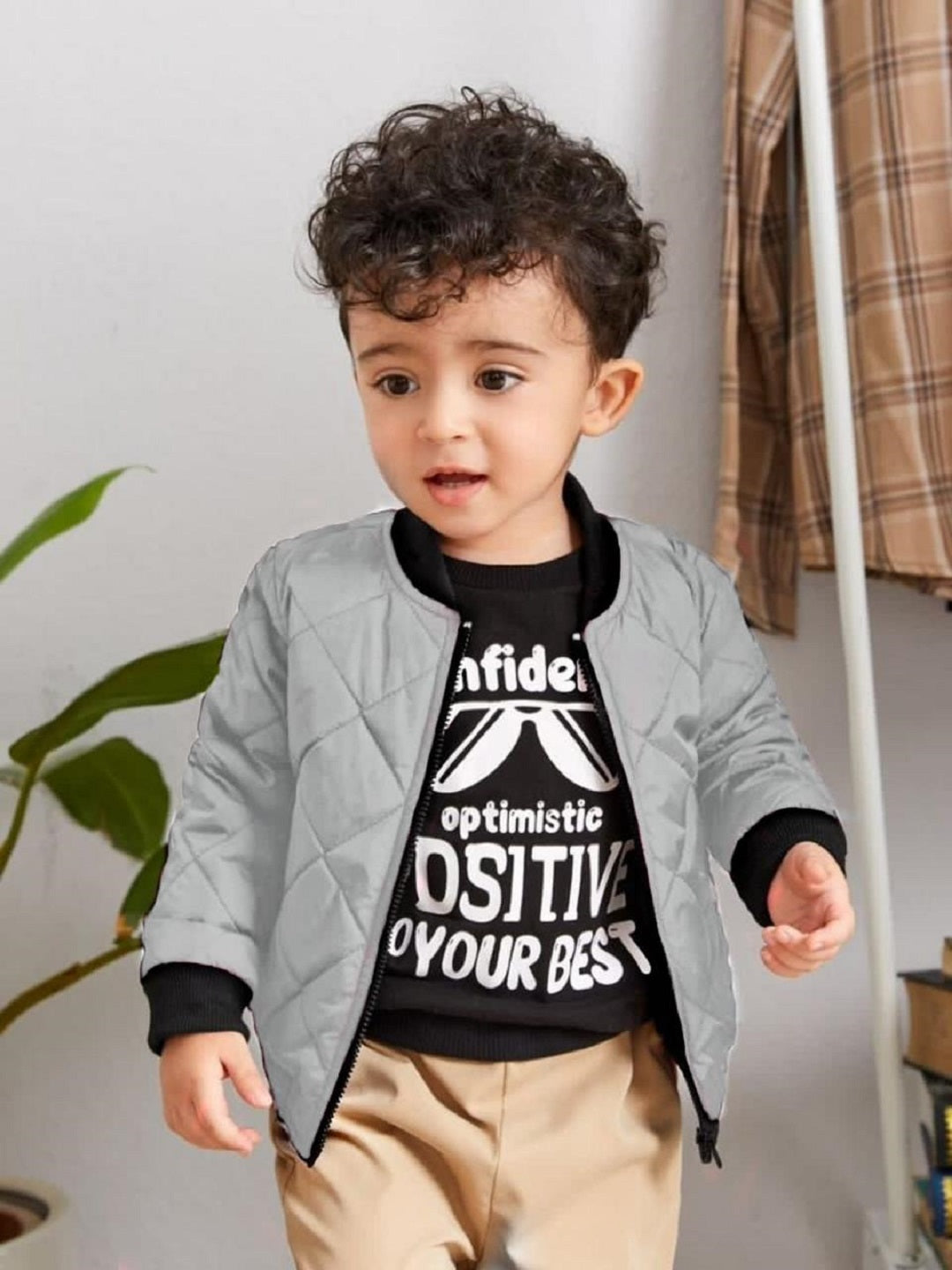 kid's Solid Bomber Jacket