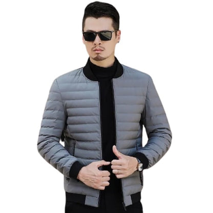 YOONIKK Men's Polyester Solid Winter Bomber Jacket